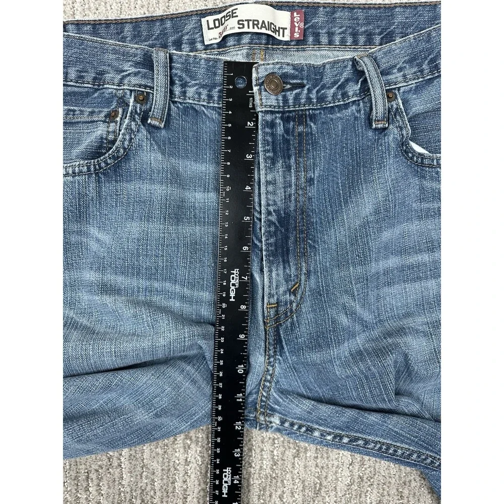 Vtg Levi's 569 Jeans Men 36x34 Fits 38x33.5 Blue Denim Loose Straight Baggy Y2K